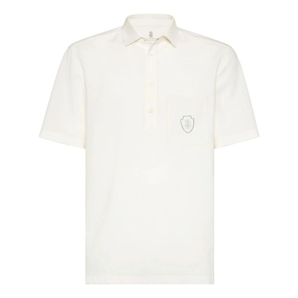 Brunello Cucinelli White Polo Shirts Men